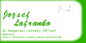 jozsef lafranko business card